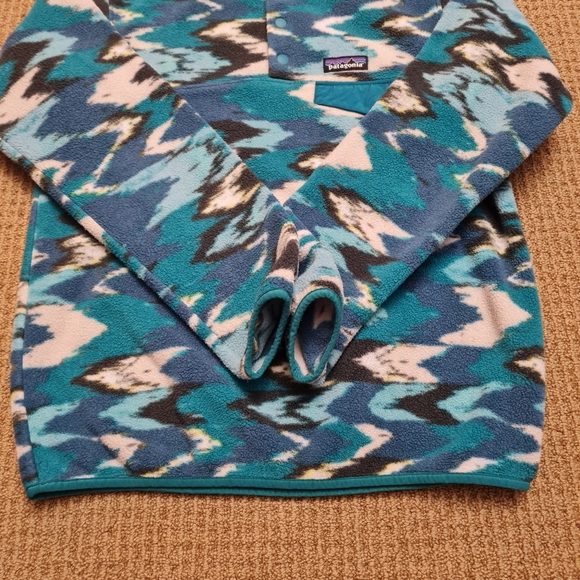 Patagonia Synchilla Snap-T Pullover Women's Trout Tales Elwha Blue Size S - Picture 6 of 15